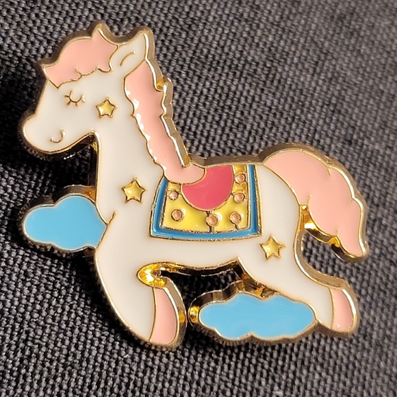 Sweet Dreamy Magical Pony In The Clouds Enamel Pin - Picture 2 of 12